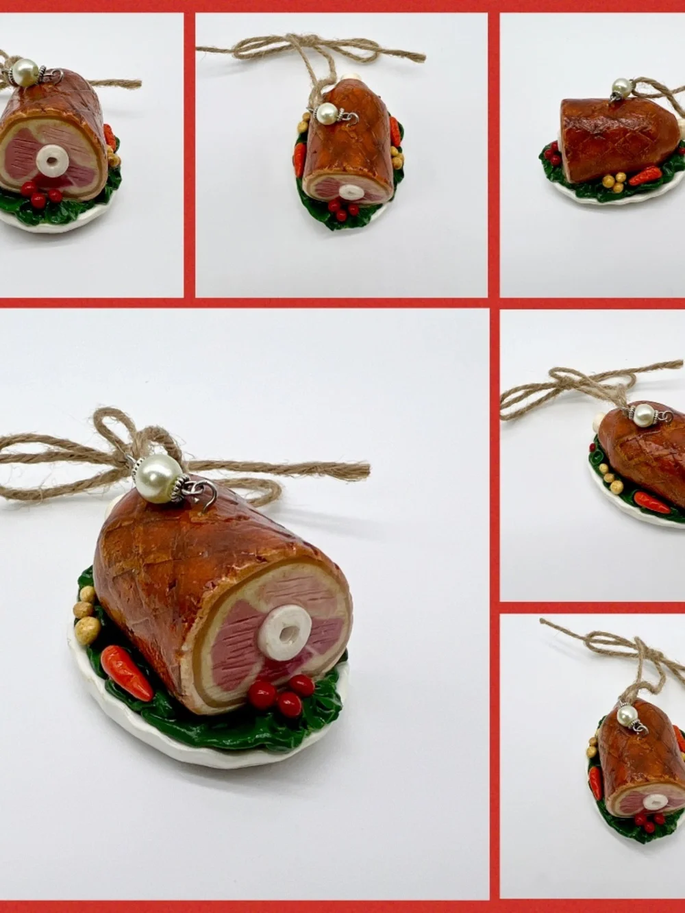 Thanksgiving/Christmas Dinner Ornament | Handmade Holiday Food Decor
